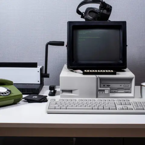 Old vs. new office copier comparison.