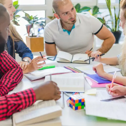 Image of school admin staff planning for the next school year during holidays