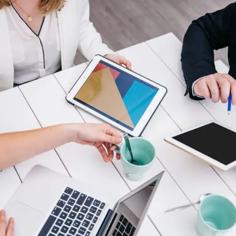 Team collaborating on document management in a digital workspace