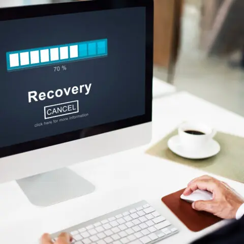 Software recovering lost data on a computer screen