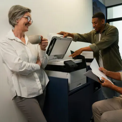 Image showing steps for photocopier politics in UK offices