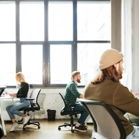 Image showing steps for hot desking in UK offices