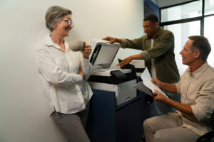Image showing steps for photocopier politics in UK offices