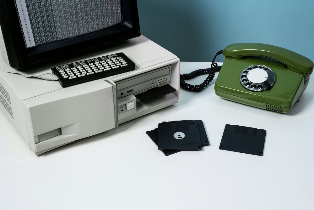 Businesses cling to old hardware. Image shows challenges, solutions for upgrading outdated tech to maximise efficiency. Why Businesses Keep Using Old Hardware