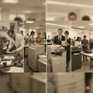 Chester Carlson Copier Invention: early experiments or original design schematic illustrating the moment the copier was invented.