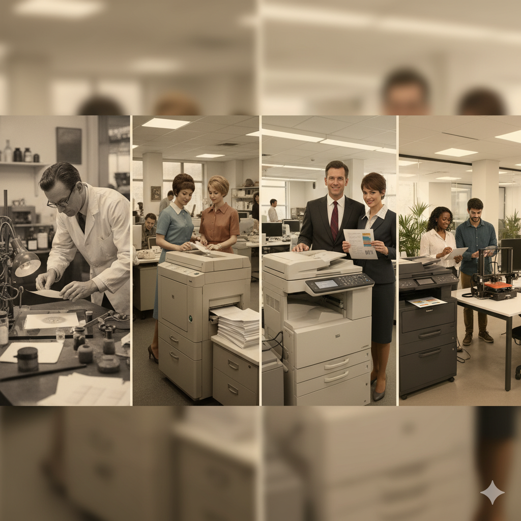 Chester Carlson Copier Invention: early experiments or original design schematic illustrating the moment the copier was invented.